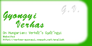 gyongyi verhas business card